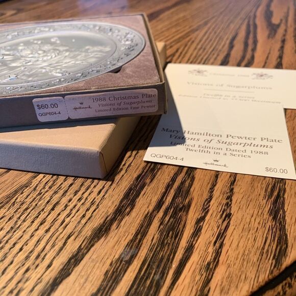 Vintage 1988 visions of sugarplums Pewter plate - Picture 5 of 7